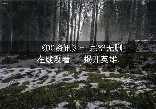 《DC资讯》- 完整无删在线观看 - 揭开英雄背后的惊天阴谋
